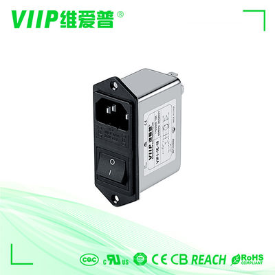 Buy C14 Male Socket rFI EMI Suppression Filter 110VAC 250VAC With Fuse online manufacture