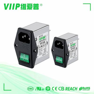 구입하다 VIIP VIP1-1E-06 B011X0412 EMI 전원 라인 필터 6A 250VAC 단상 AC RFI EMC 노이즈 억제 필터 RoHS 준수 online manufacture