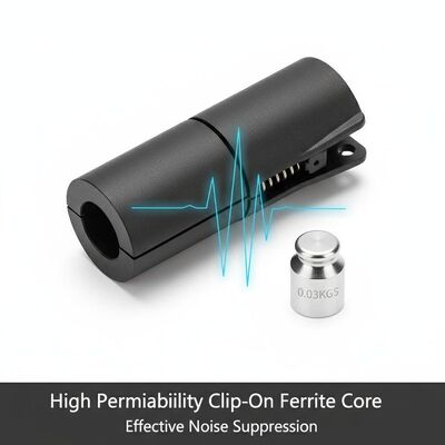 High Permeability Clip On Ferrite Core 0.03KGS Lightweight Component for Effective Noise Suppression in Electronic Systems