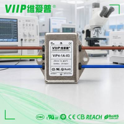 VIIP VIP4-1A-03 3A Ultra Low Leakage EMI Filter for Medical Lab Instruments EMC Noise Filter