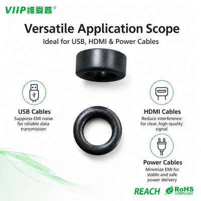 VIIP V180209T Ferrite Core RoHS REACH Soft Magnetic Toroidal Core for EMI Noise Suppression
