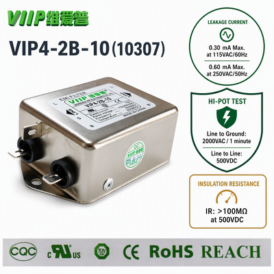 High Efficiency VIP4‑2B‑10(10307) Power Noise Filter Single Phase 10A Low Pass Filter For Household And Control Devices