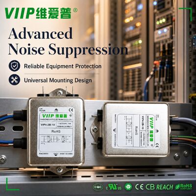 VIP4‑2B‑10 EMI Power Line Filter, High Common‑Mode & Differential‑Mode Insertion Loss AC Noise Filter for EMC Anti‑Interference Solution