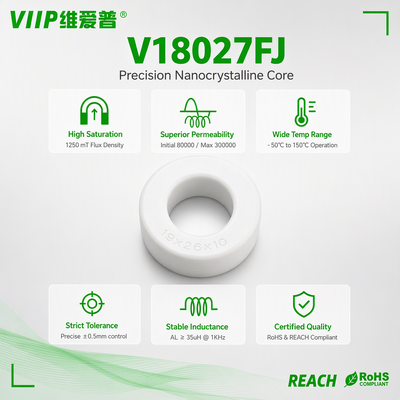 V18027FJ Amorphous Alloy Toroid Core, Anti Saturation EMI Suppression Core RoHS REACH Certified